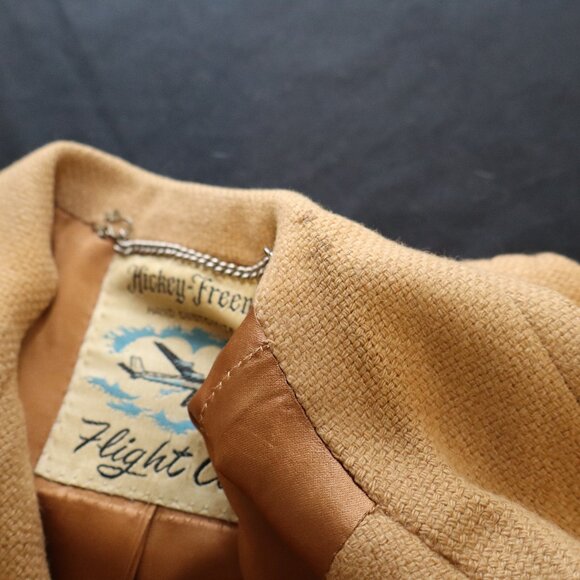 Hickey Freeman Flight Coat Mens Vintage 1973 Tan Wool? Size 50** Approx Custom - Picture 14 of 14